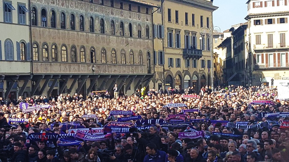 Thousands gather for Italian Serie A star Davide Astori funeral in Florence